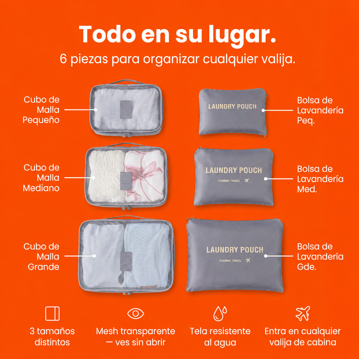 Organizadores de maleta foko packcubes®
