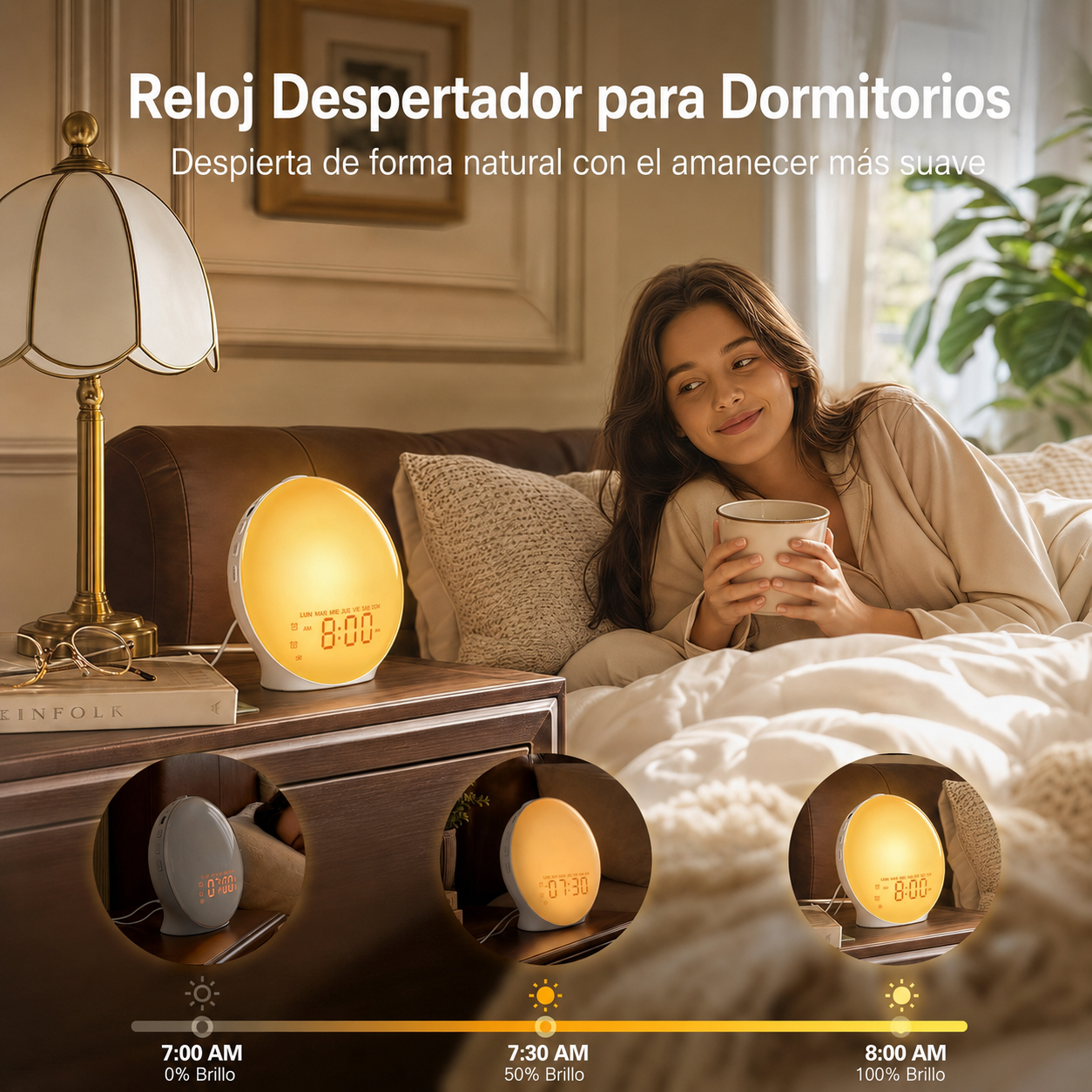 DESPERTADOR DE AMANECER + 4 EBOOKS DE REGALO