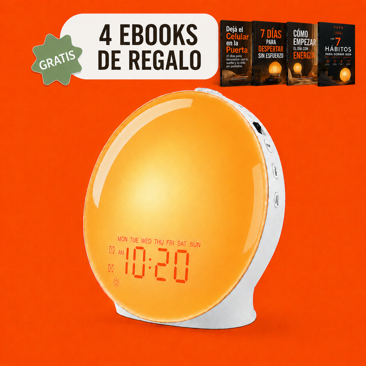 DESPERTADOR DE AMANECER + 4 EBOOKS DE REGALO
