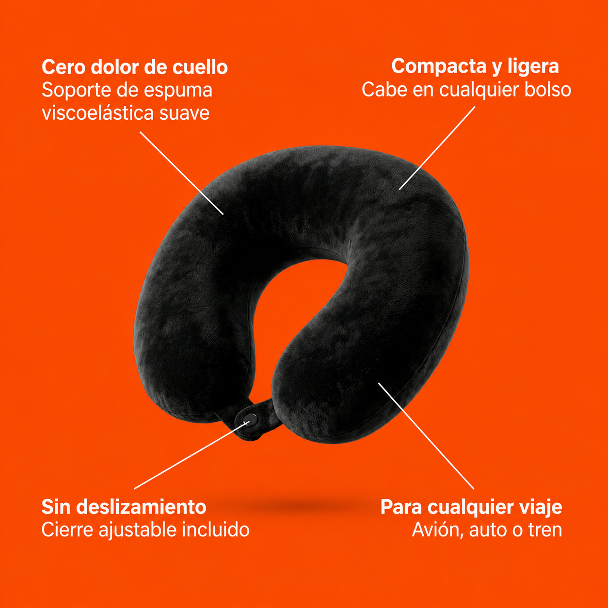 almohada de viaje premium foko®