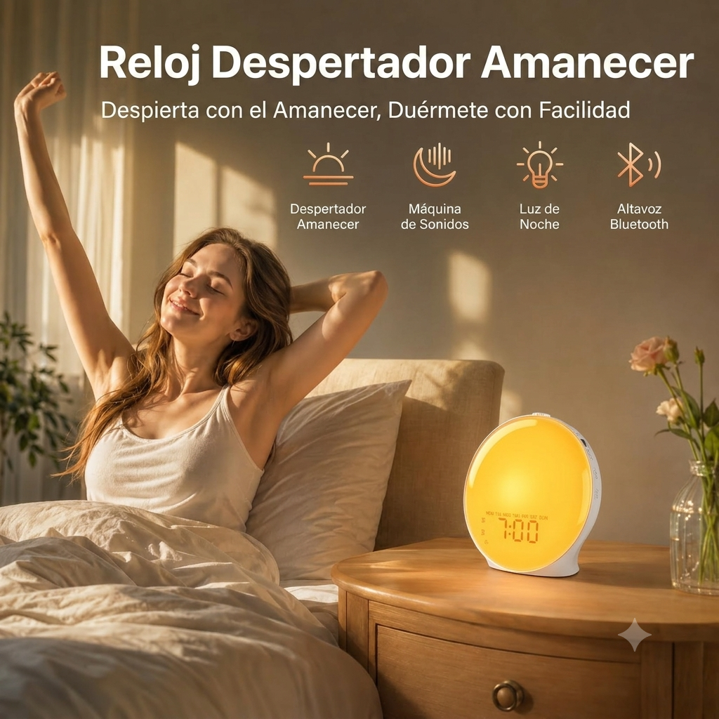 DESPERTADOR DE AMANECER + 4 EBOOKS DE REGALO